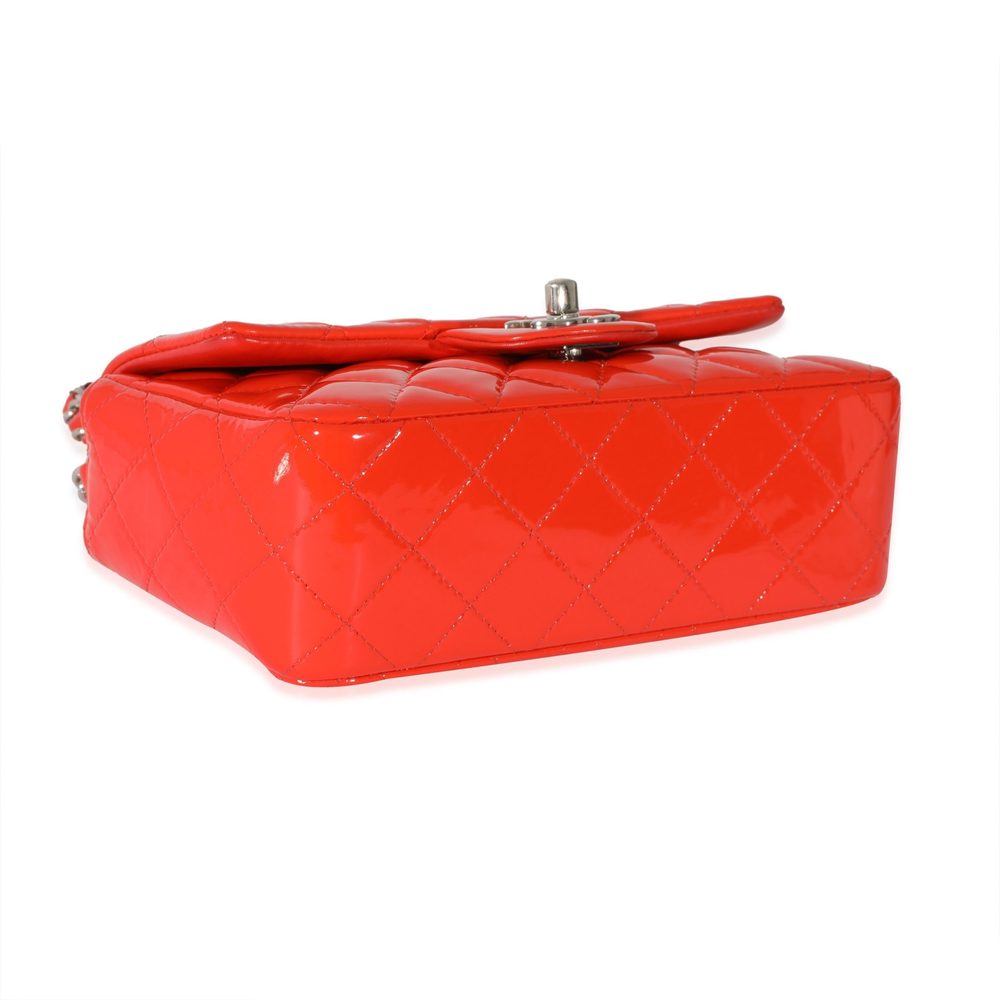 Chanel Orange Patent Rectangular Mini Flap - Picture 7 of 9